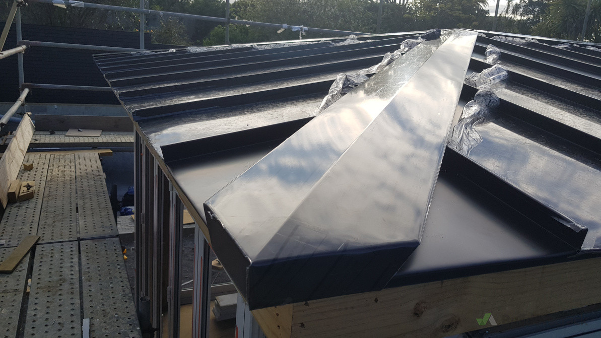 Hip flashing detail executed with precision, delivering a clean and refined finish across the roofline.
