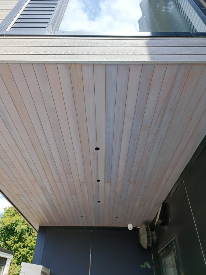 Completion of solid timber ceiling