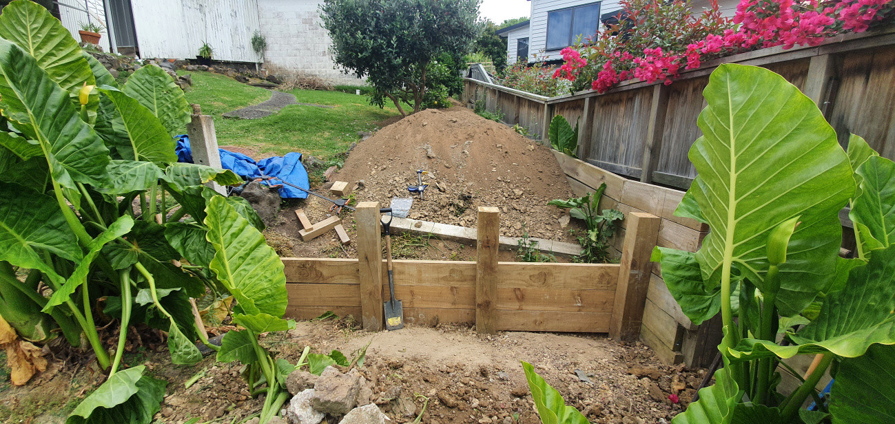 Retaining wall in Remuera