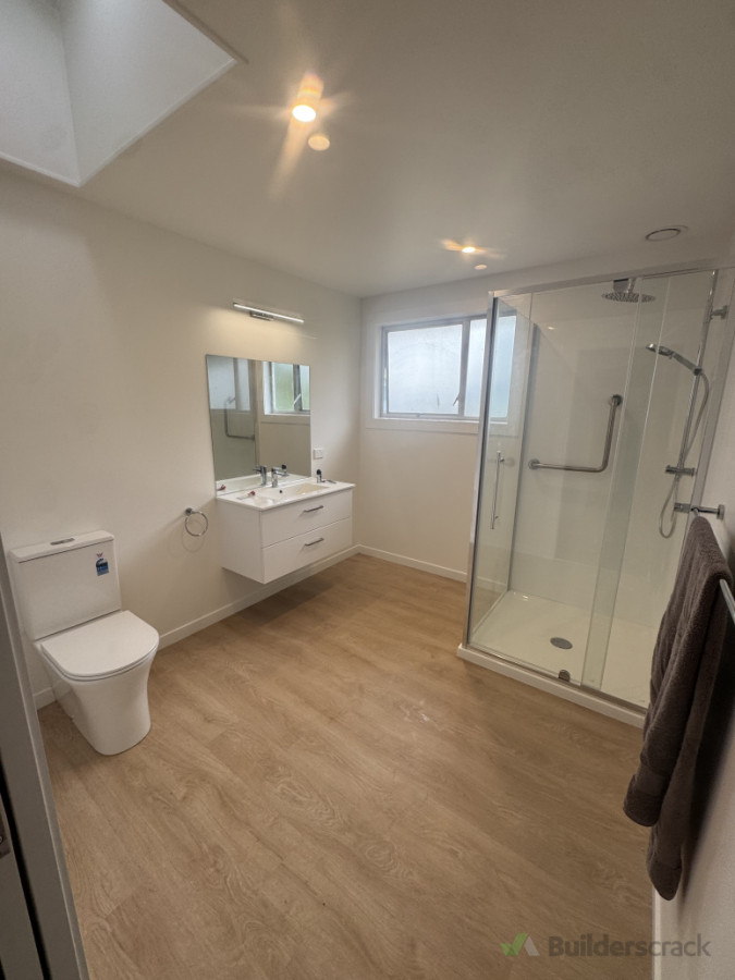 new bathroom open plan