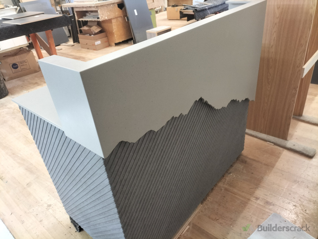 Custom counter with mix material and details