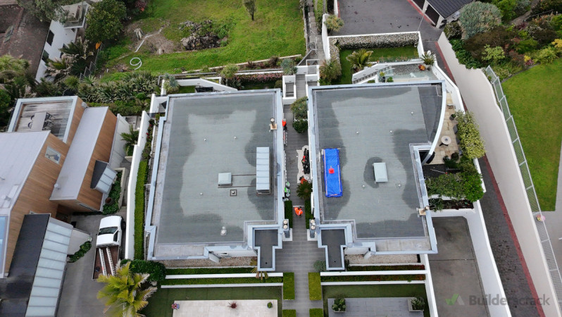 old roofs birds eye view