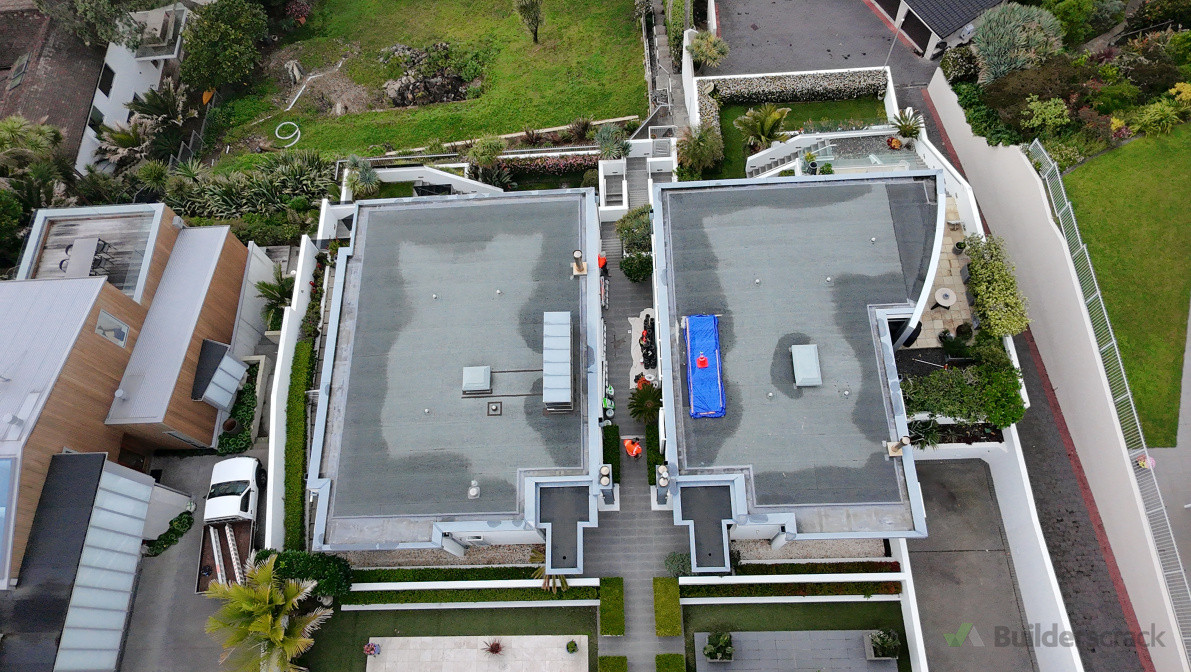 old roofs birds eye view