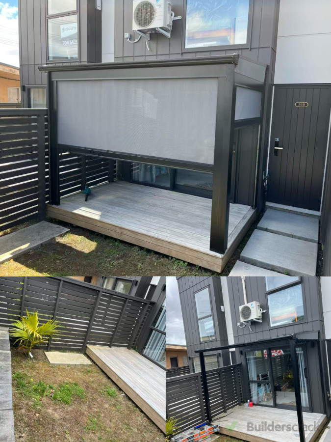 Outdoor Pergola & Retractable Blinds Installation