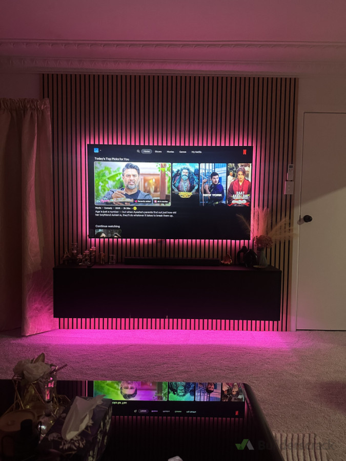 TV Feature Wall Construction – Sleek & Modern Design