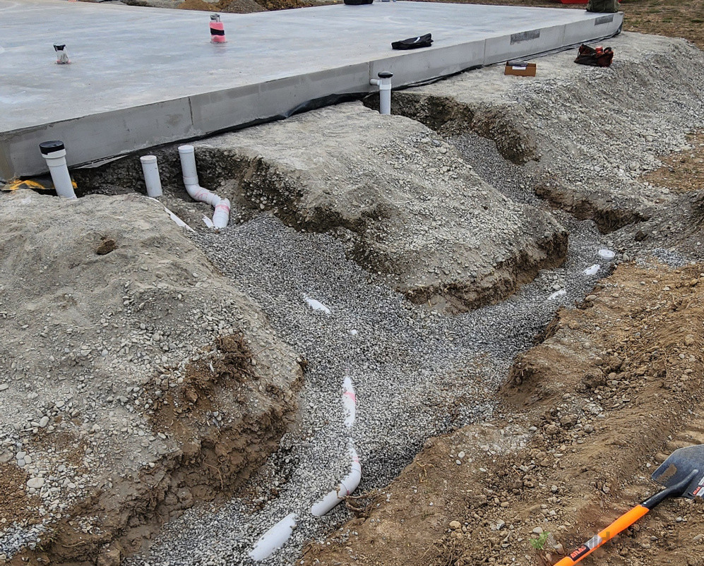 Complete sewer and stormwater systems on a new build property