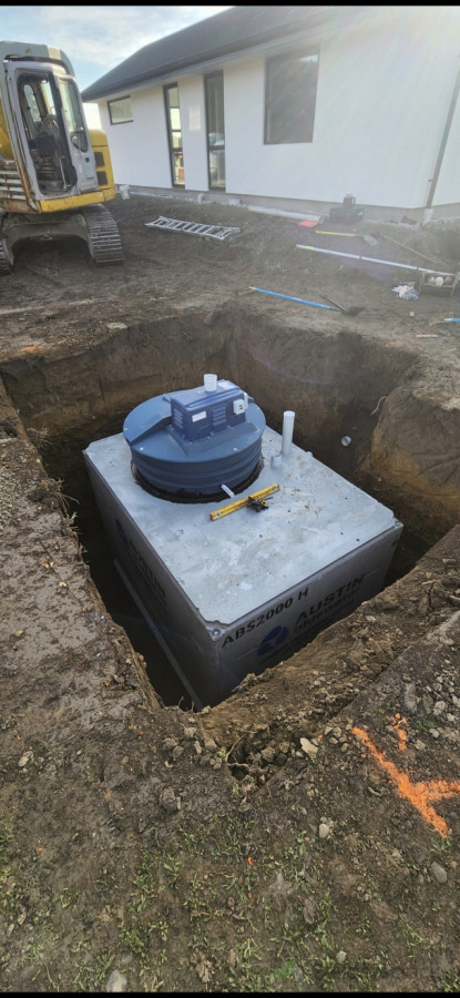 New septic tank install