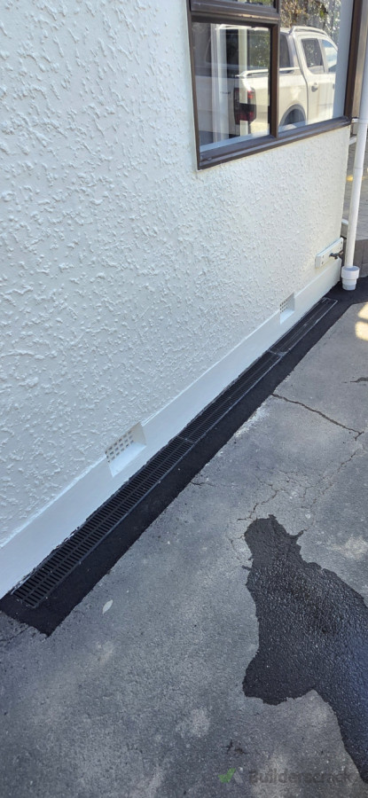 Strip drain install for new stormwater system