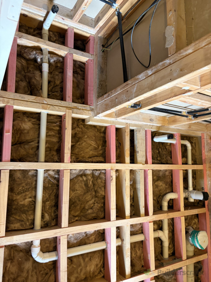 New plumbing and insulation.