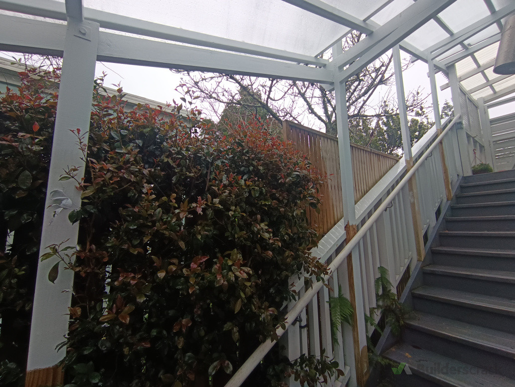 building a pergola over external steps