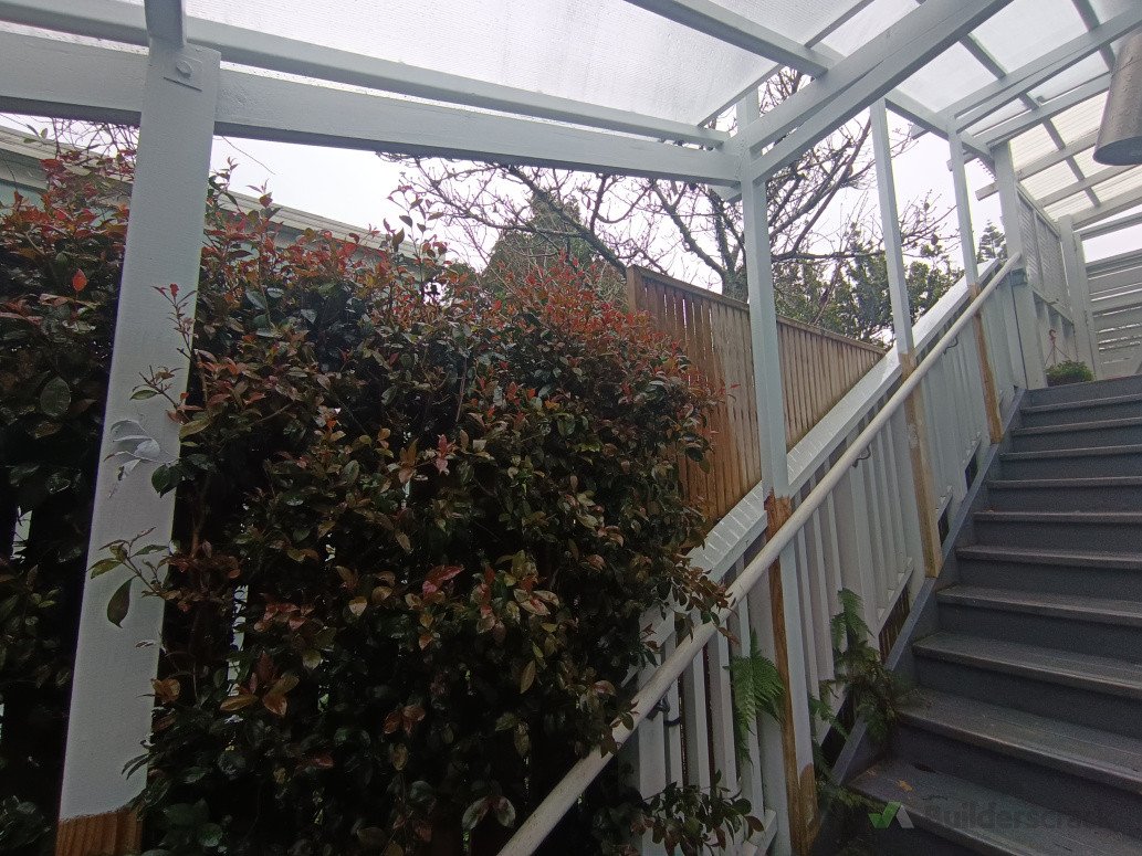 building a pergola over external steps