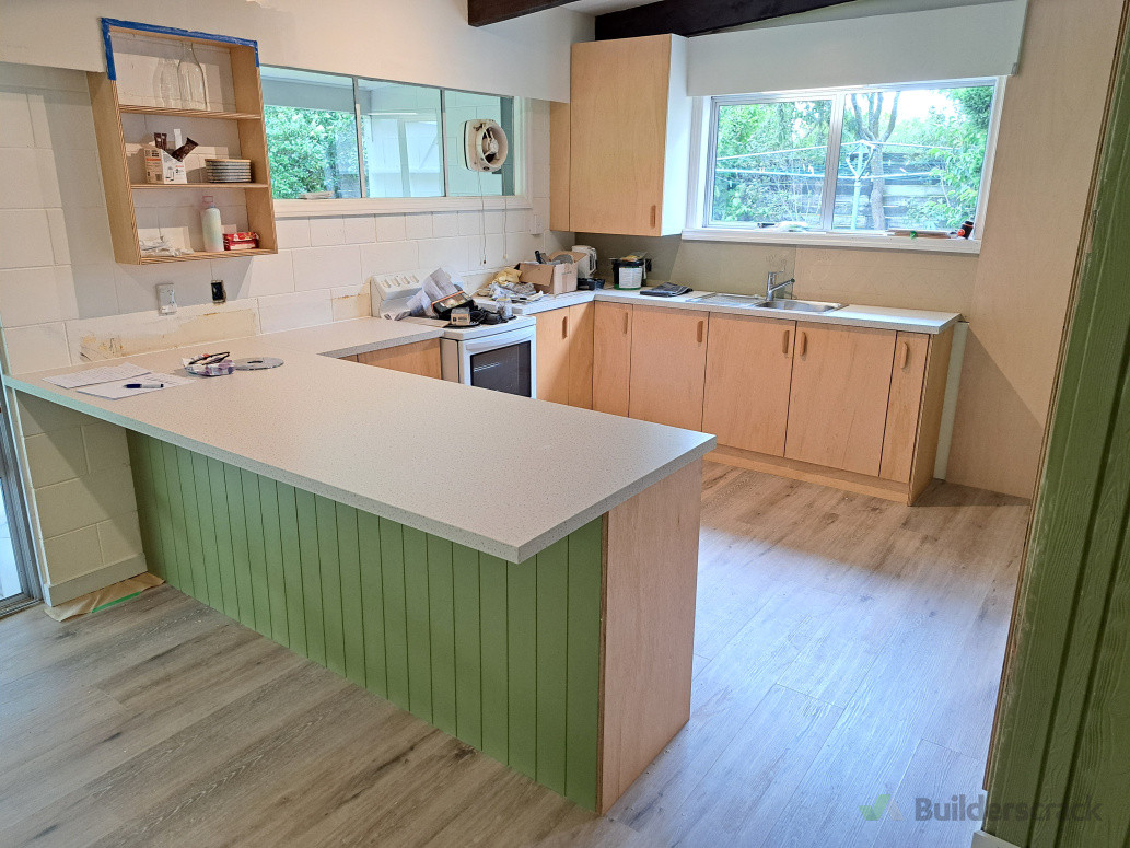 Plywood kitchen re-face