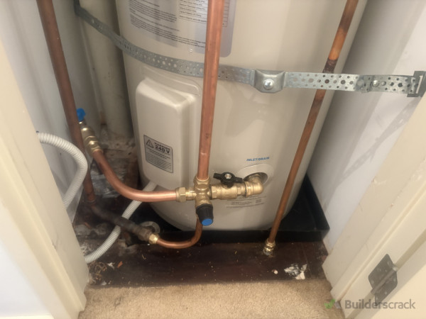 When we replace a hot water cylinder we always replace the valves and tidy up any pipe work and install a safe tray