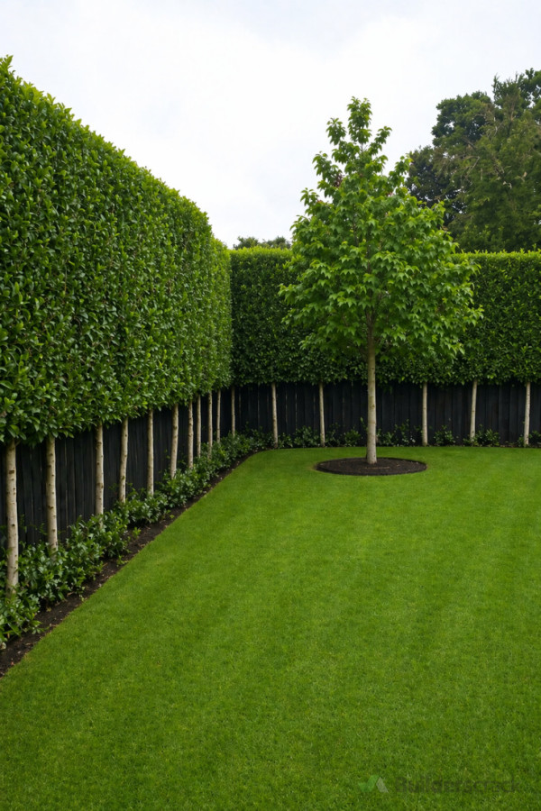 Raised ficus hedge maintenance