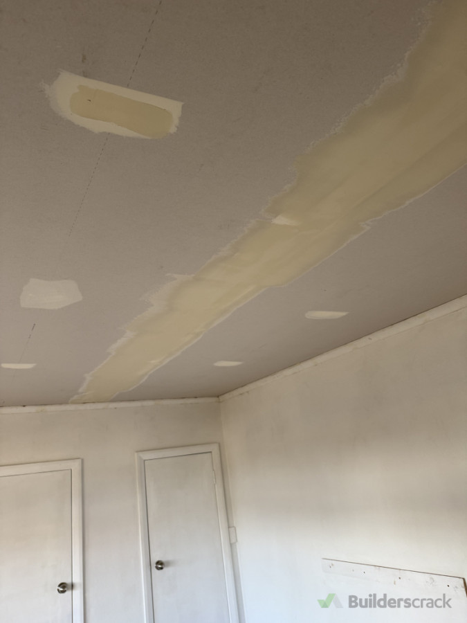 New gib ceiling, tape plaster prime and two top coats