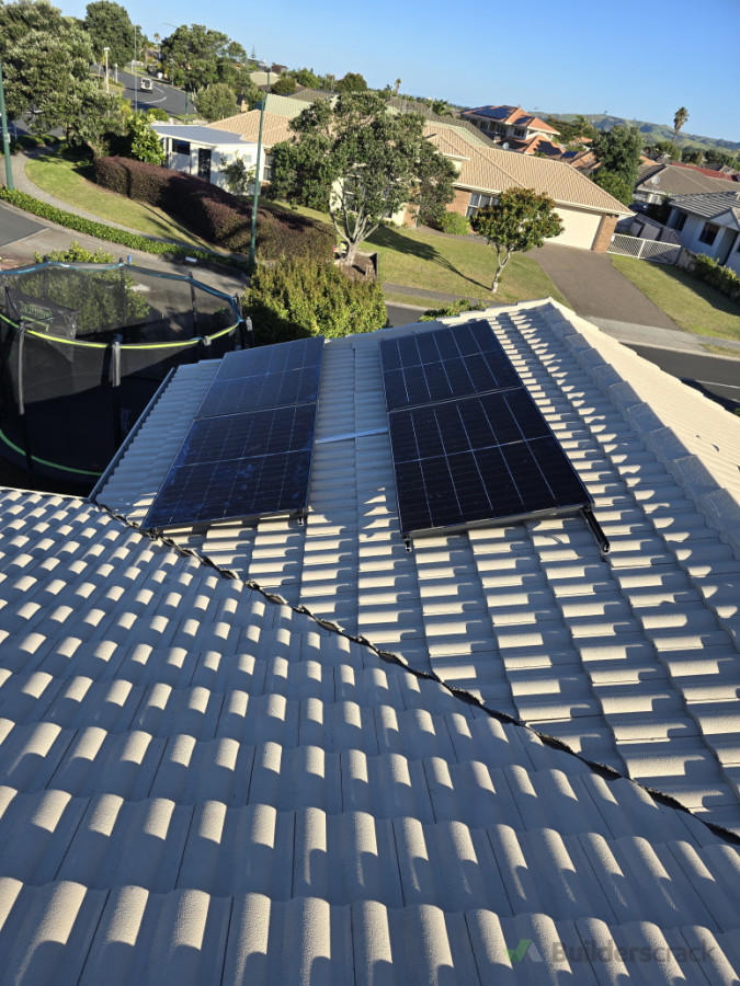 Solar panel installed