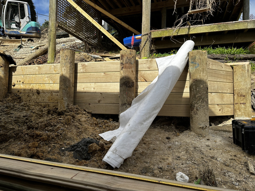 New retaining walls