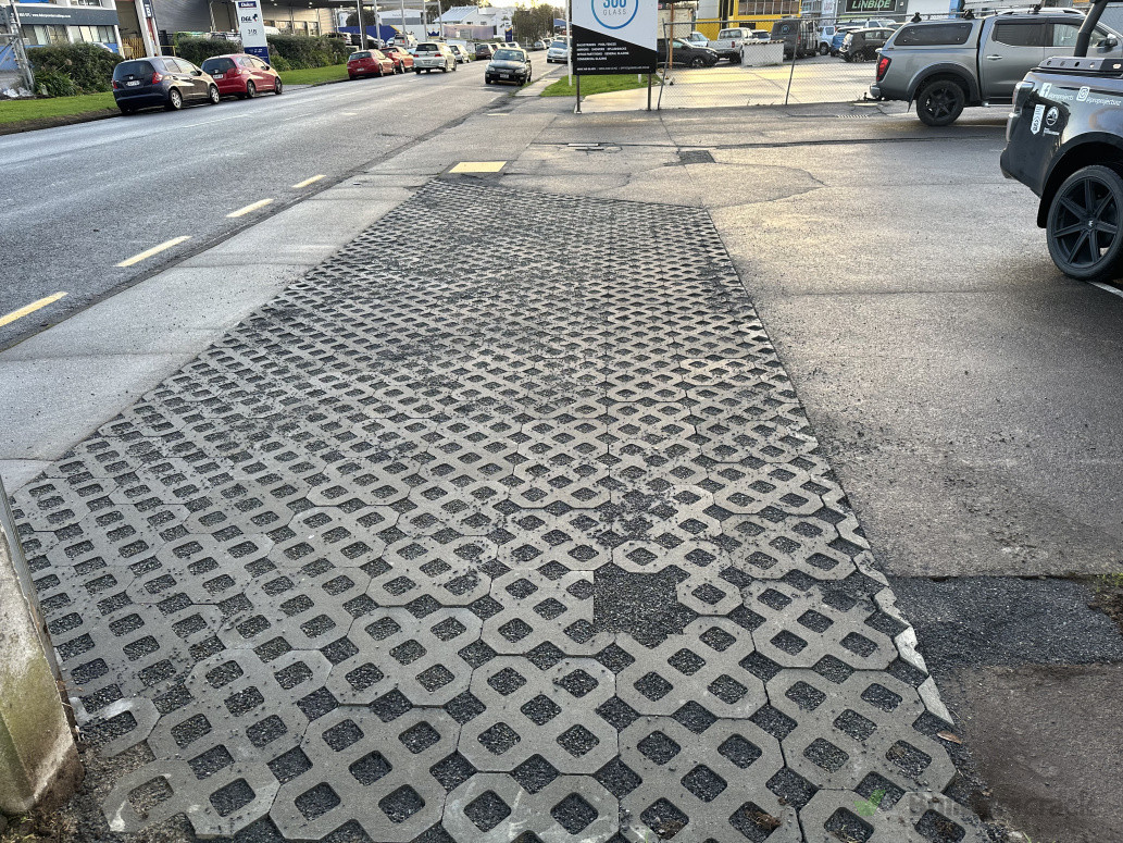 Exterior pavers for parking at commercial property