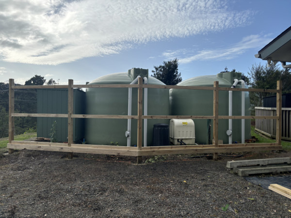 Frame erected