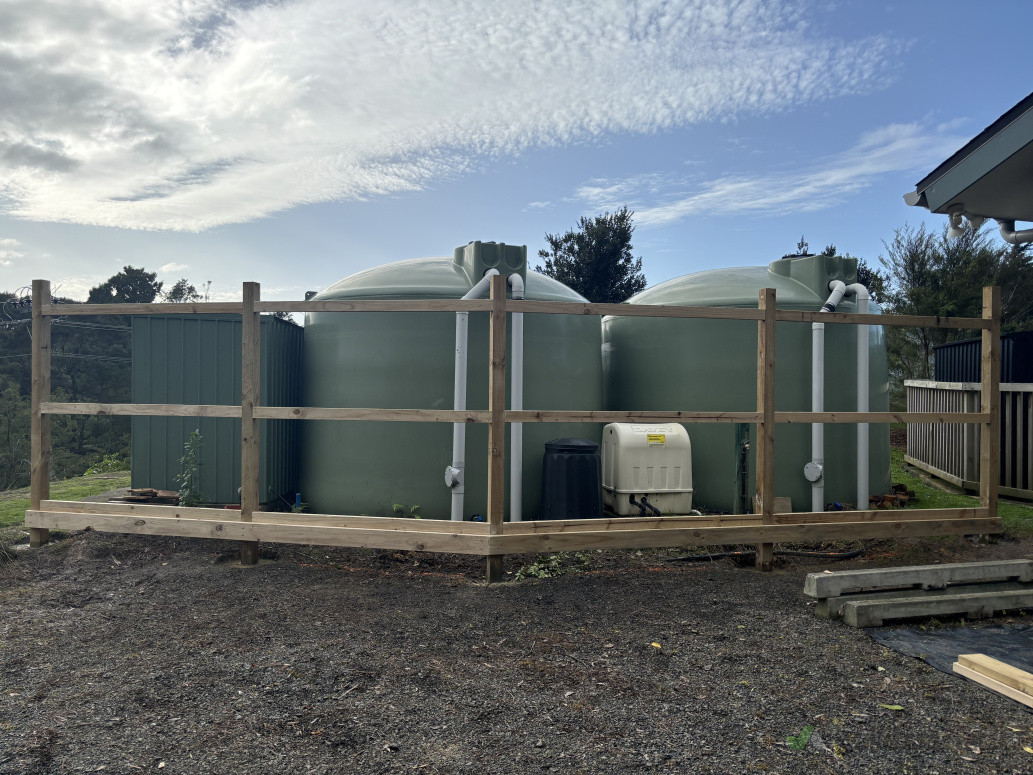 Frame erected