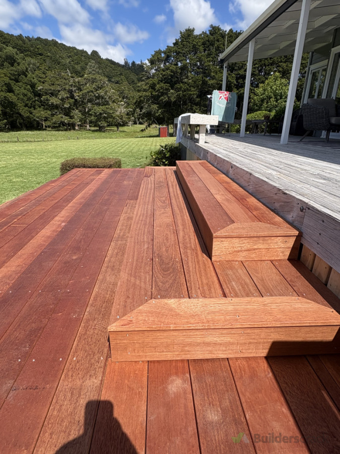 Picture framed kwila deck