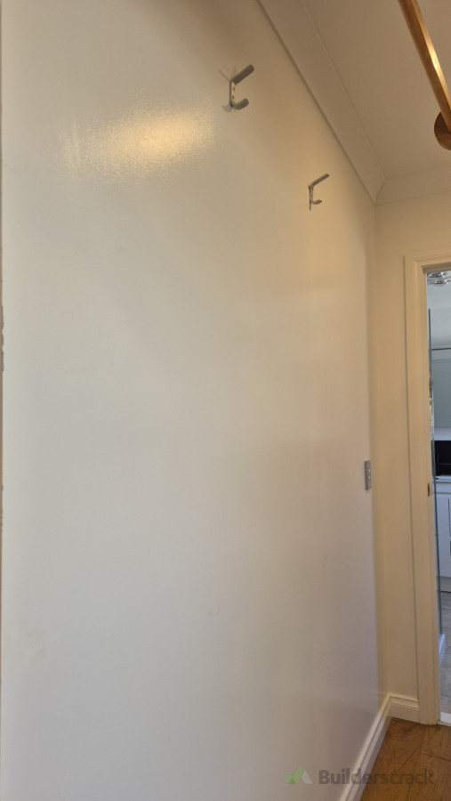 Plastering and gib stopping at my home, while gloss is not typically used on interior walls due to its tendency to highlight surface flaws, I opted for it as it was readily available.