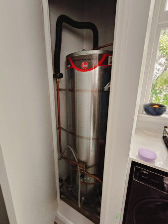 Hot water cylinder was typical, which is inefficient, room for upgrade.