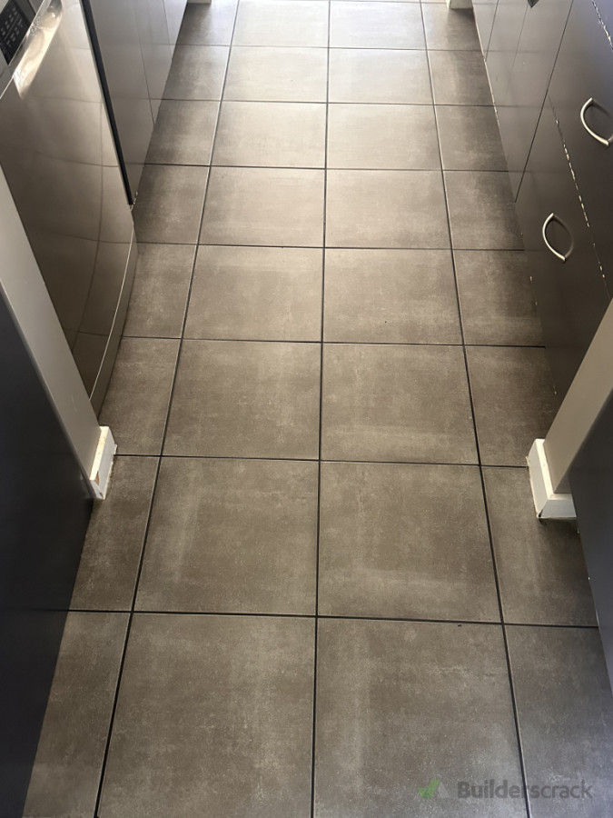 Kitchen floor regrouted