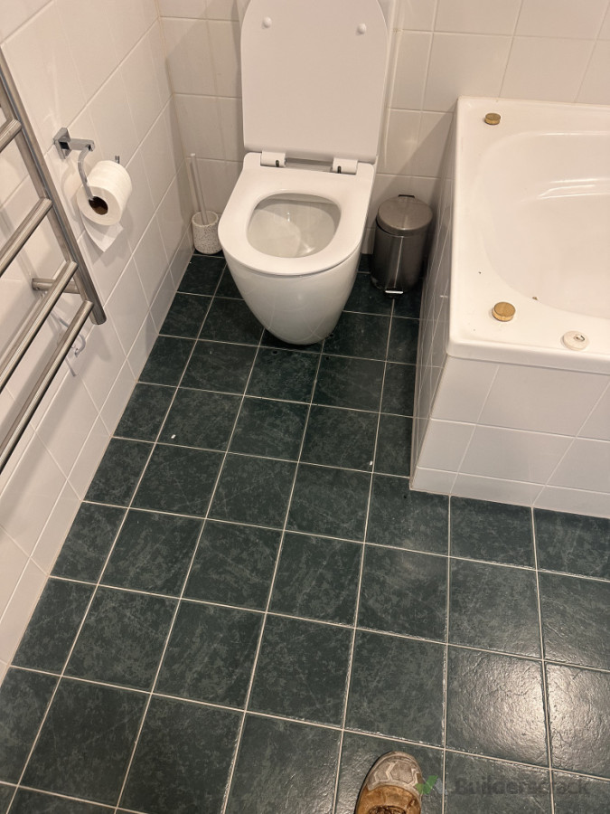 Bathroom floor looks amazing with new epoxy grout
