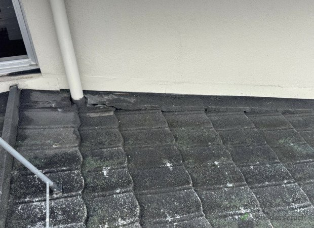Old side apron on roof was letting water in