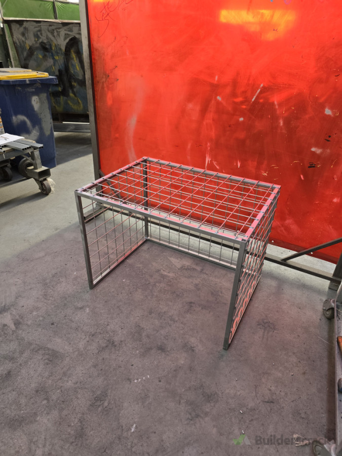 Security cage for ac fan.
