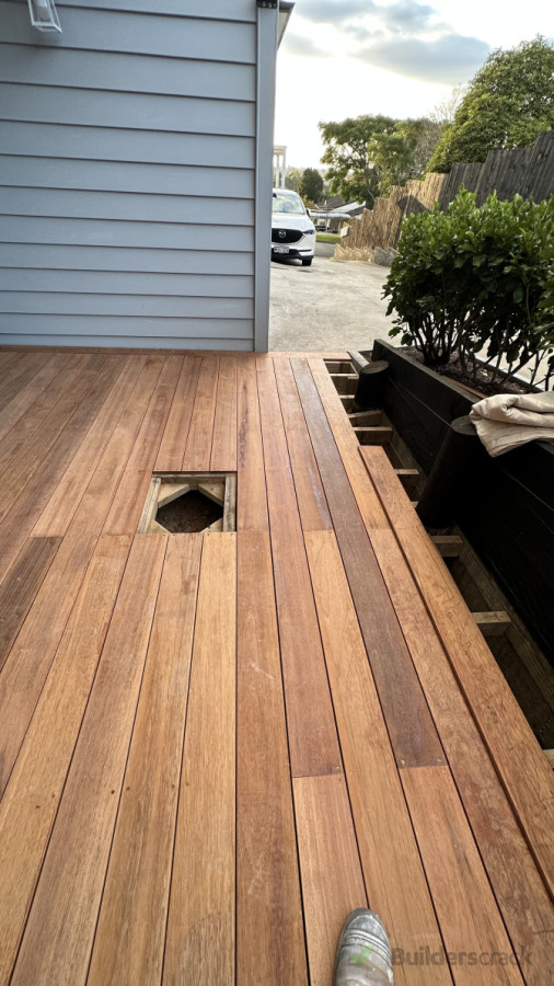 Kwala hardword decking installation