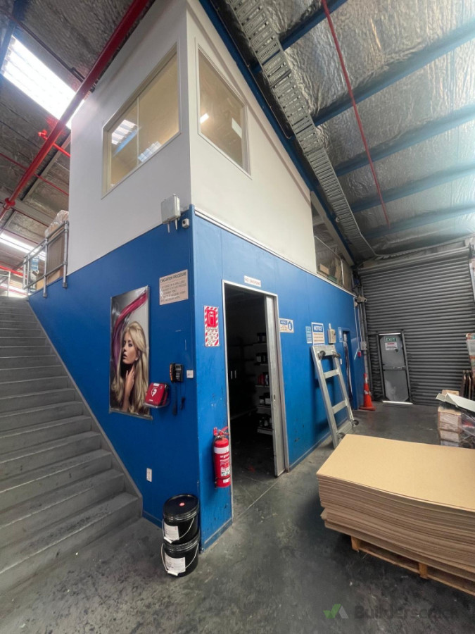 Completed plastering and painting works to office walls and stairwell area, including Level 4 plaster finish on all white wall surfaces for a smooth professional result