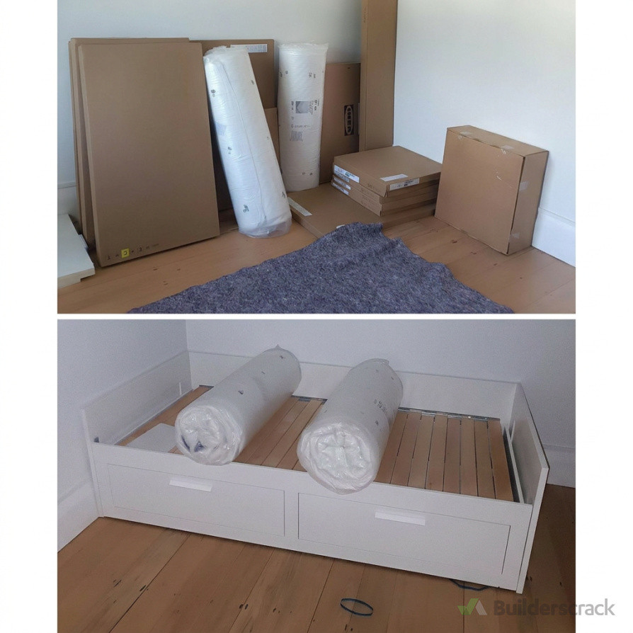 IKEA bed with trundle and drawers