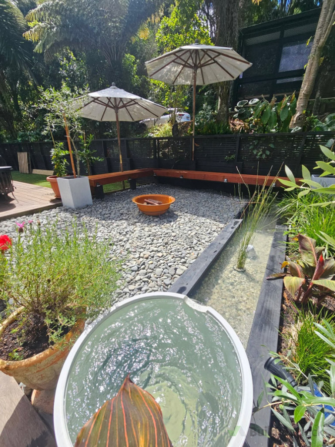 Japanese inspired outdoor living space