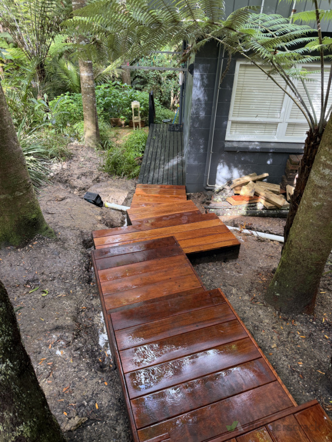 floating platforms into the bush