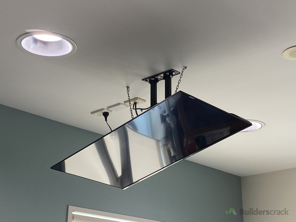 Celling TV mounted at Dental clinic