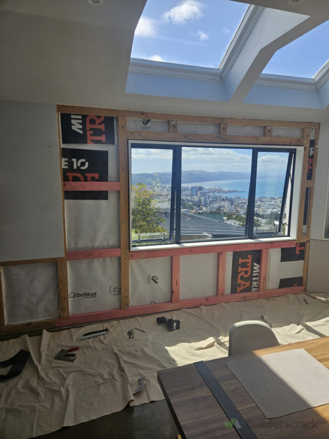 nterior framing and renovation works following water leak damage remediation