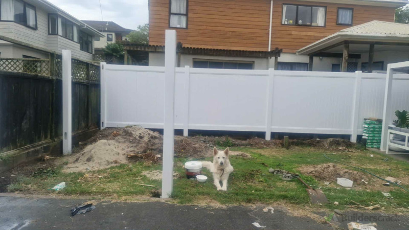 Before hand, ( new fence half done)