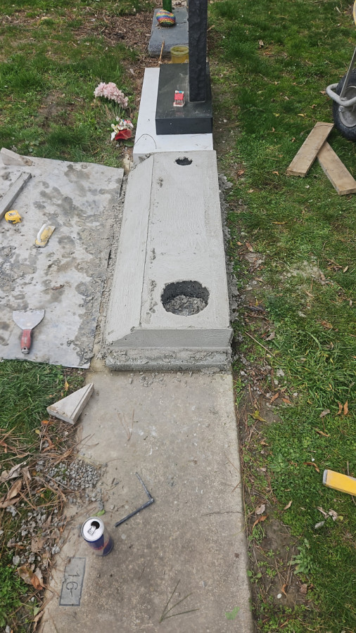 Progress shot of plaster job