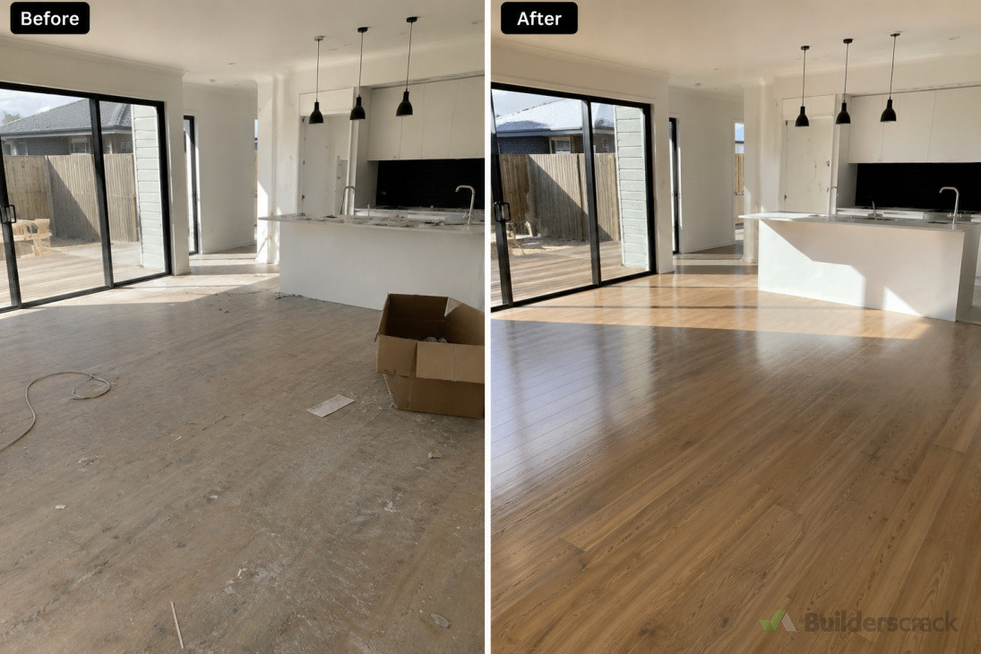 Builders clean