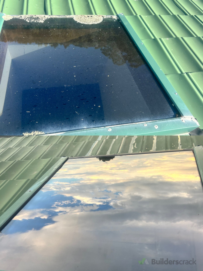 Window clean before and after
