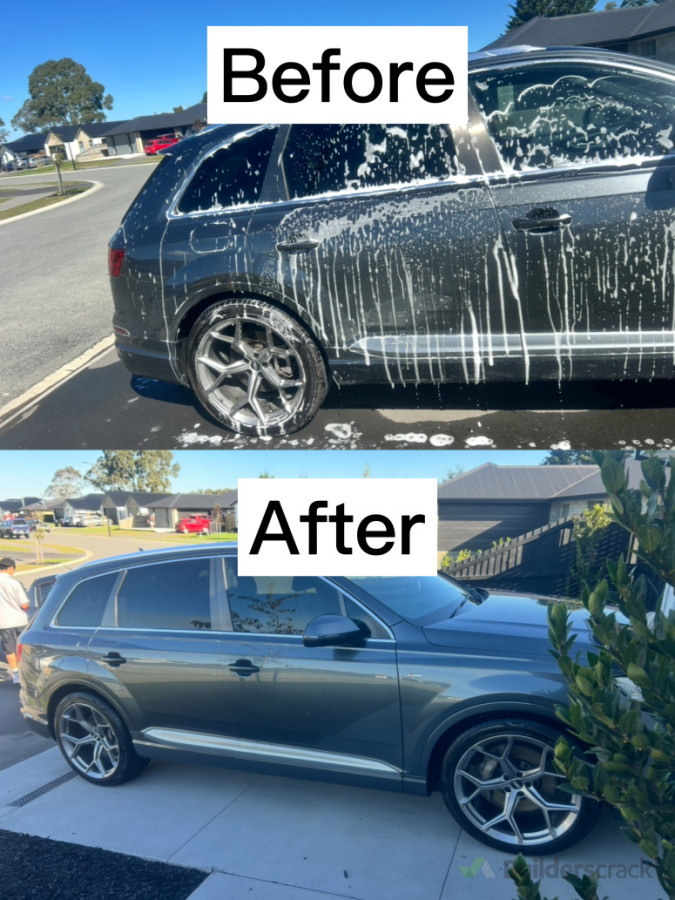 Car detail  before and after