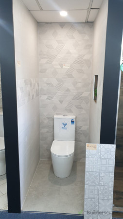 Water Closet with tile finish.