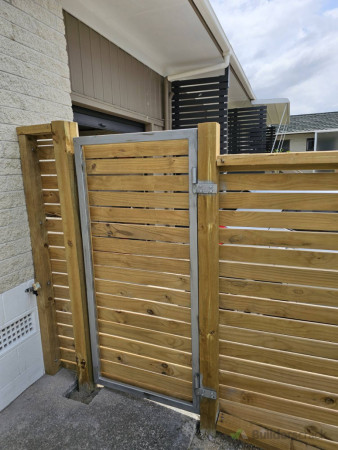 Timber and steel finish gate.