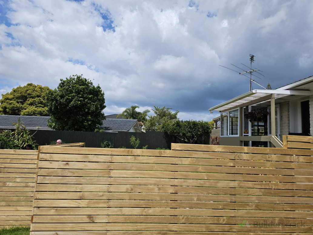 Timber fencing.