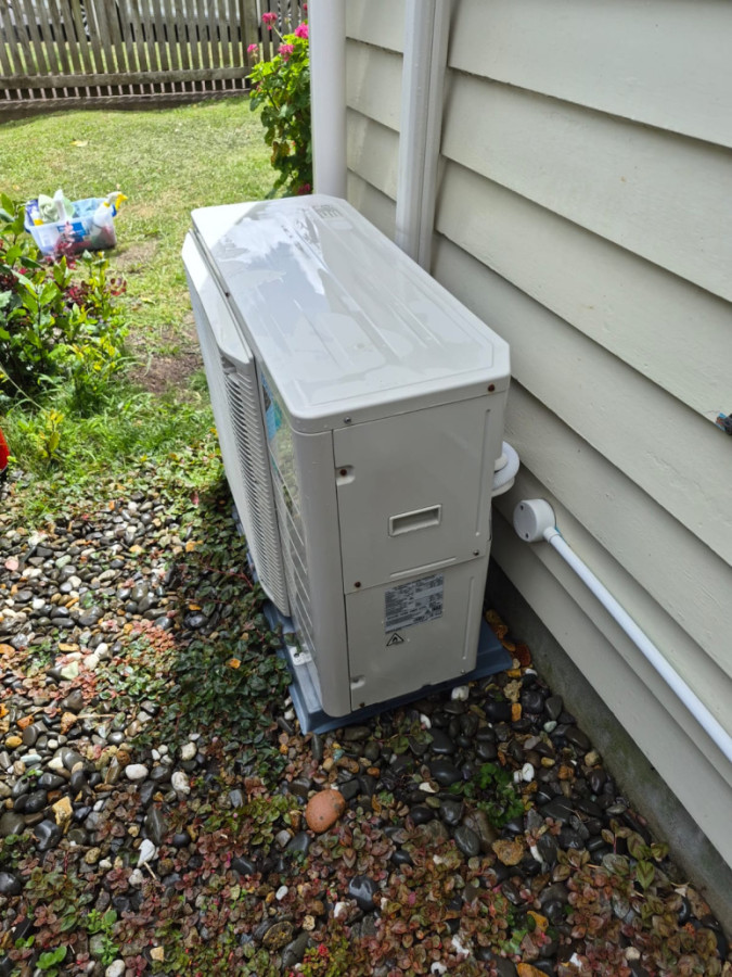 outdoor unit for new heat pump install