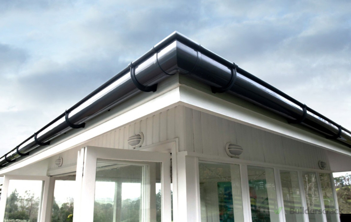 Pool house restoration - new gutters