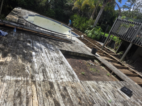 Lifting old tired deck