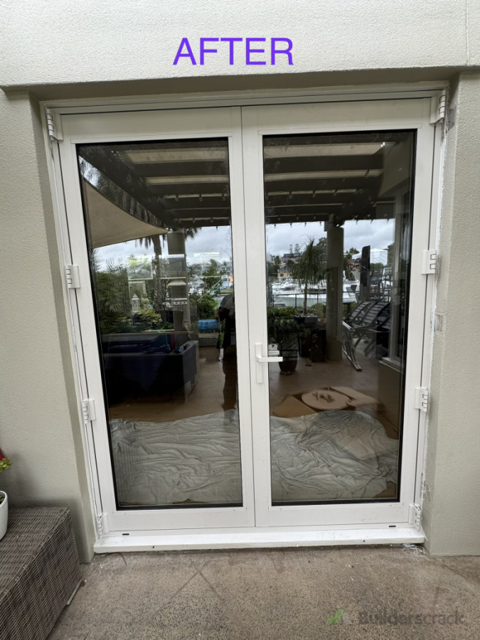 After install the new french door